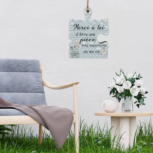 FANAOREN Cadeau Meilleure Amie Femme, Cadeau Amie, Plaque Suspendue en Forme de Puzzle, Cadeaux Anniversaire Ami, Anniversaire, Idee Cadeaux Noel Femme – vue 4