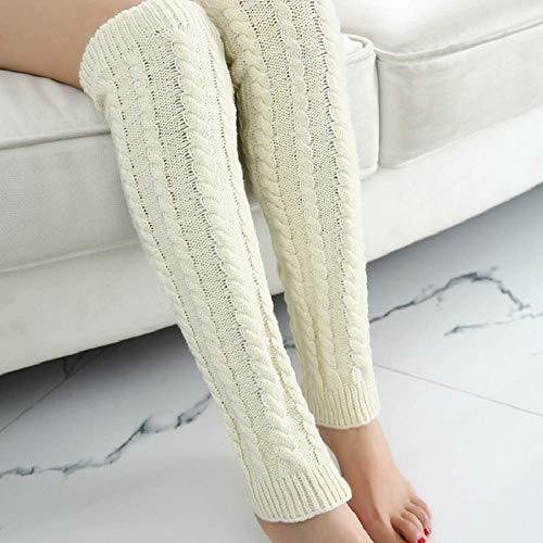 1Pair Winter Leg Warmer Elastic Knitted Crochet Thermal Long Socks Knee Pads Boot Cuff Sock for Women Lady Girls Xmas Gift3