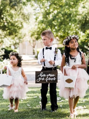 2Bunnies Girl Beaded Peony Lace Back A-Line Tiered Tutu Tulle Flower Girl Dress (Pink Sleeveless Short, 2T) - Thumbnail 6