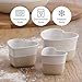 Mason Cash Rustic Charm Multi-Measure Cups Set of 3 Stoneware Measuring Cups with Debossed Heart Motif, Design for Easy Storage, 1 Cup, 1/2 Cup & 1/4 Cup, Elegant Matt & Gloss Finish
