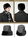 Onlineb2c Fascharmy Men's Faux Mink Fur Hat Russian Cossack Winter Warm Hat Ski Cap Black