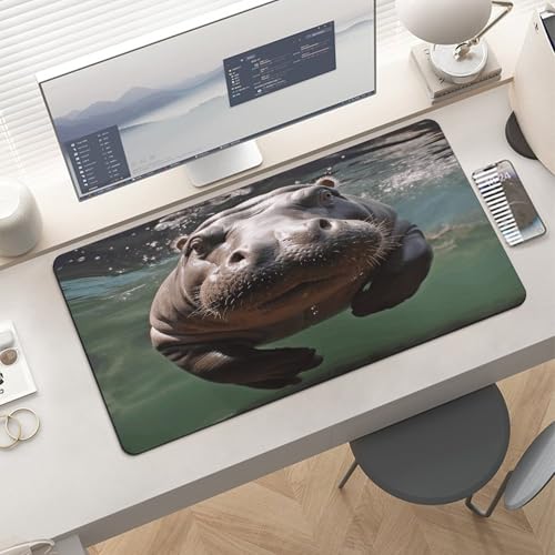 Diving Hippo Desk Mat Non-Slip Large Mouse Pad miniatura 6