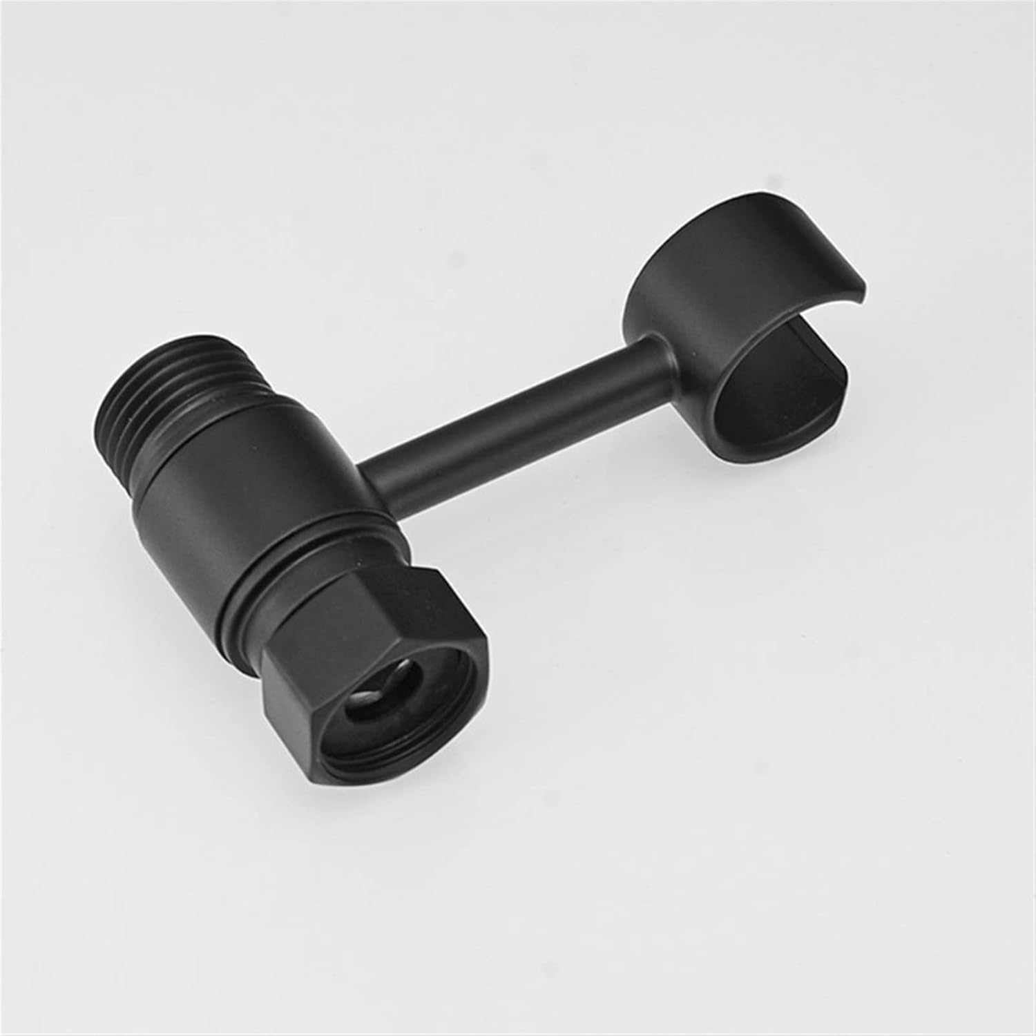 Bathroom Valve Attachment Black/Chrome Brass Shower Holder 360 Degrees Rotatable With Shower Hose Connector Mounting Brackets Shower installation bracket(Black)