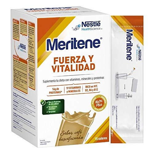 En Oferta Meritene Fuerza Y Vitalidad Batido Sabor Café Descafeinado, 15 Sobres Descuento 2 Euros