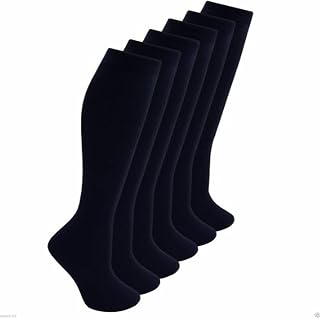 3 Pairs girls Knee High School Socks Cotton Rich Socks, Back to School Socks Uniform Party Wear Comfort Fit Long Socks Stocking Girls Knee High Kids School Socks