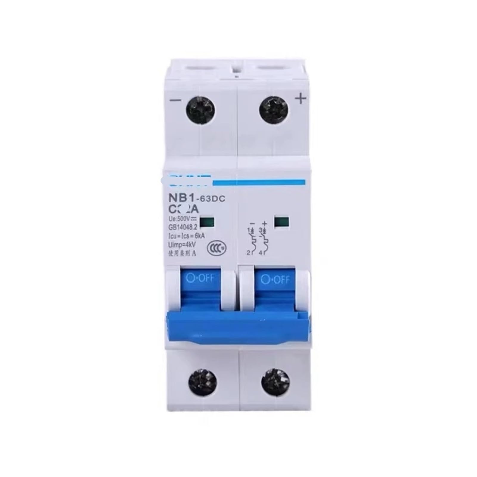 Disjoncteur miniature 2P 40A DC500V pour installation solaire photovoltaïque