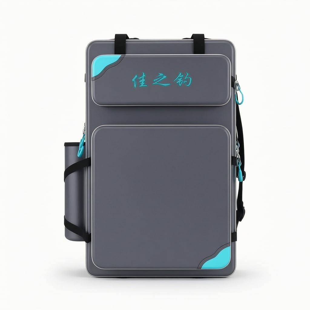 Zaino da Pesca Impermeabile e Borsa Porta Canne per Attrezzatura da Pesca, Rinforzato con Filo d'Acciaio, per lago, Borsa principale stile europeo 70cm, 70cm