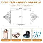 Lazy Daze XL Double Brazilian Hammock, Portable Cotton Camping Hammock - Image 3