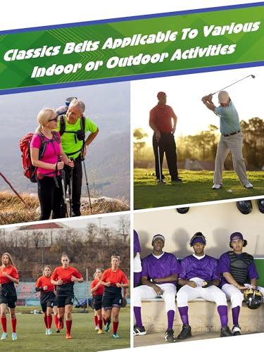 ROLVNHTV 12 Cintos de beisebol em massa de softball, pacotes de cinto de couro ajustável, cinto de s