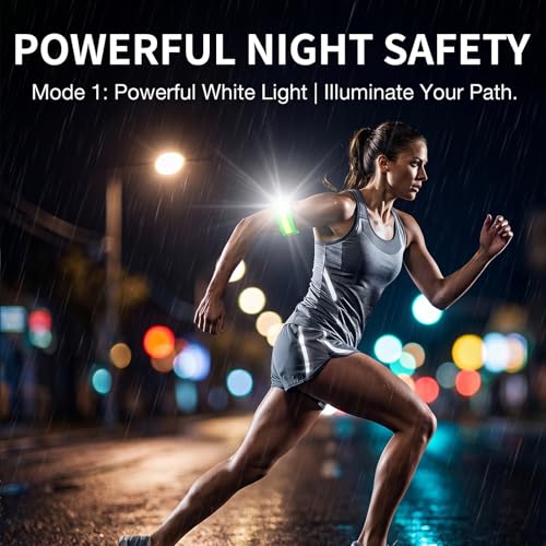 Luces LED tipo C recargables para correr de noche evitando zonas oscuras 5