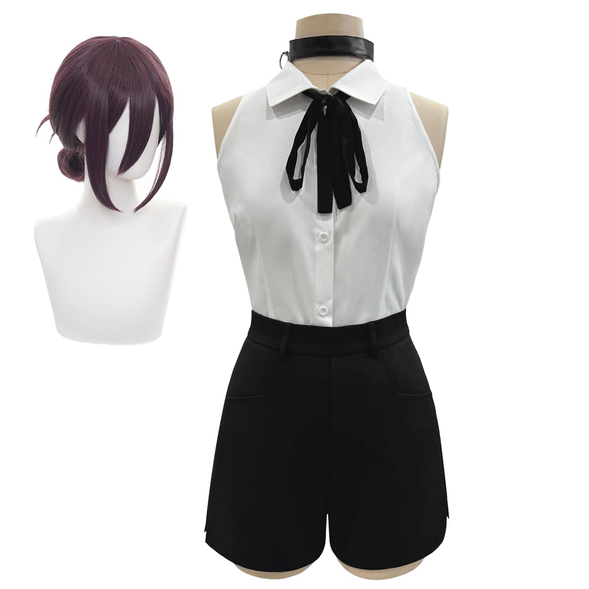 [HOLOUN] チェンソーマン レゼ Reze爆弾の悪魔コスプレ演出服ウィッグ付き コスチューム 舞台装 ドレス クリスマス ハロウィン 祝日贈り物…