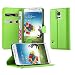Produktbild Cadorabo Hülle kompatibel mit Samsung Galaxy S5 / S5 NEO Handyhülle aus Kunst Leder Flip Klappbare Magnetische [Standfunktion] [Kartenfächern] Cover Hülle für Galaxy S5 / S5 NEO Tasche in Grün