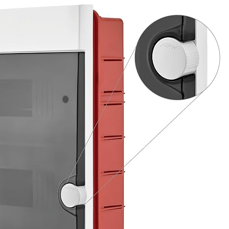 Lion Electric Fuse Box Flush-Mounted 1 Row 12 Modules Small Distributor White Surface-Mounted Distributor IP40 Power Box Installation for Wet Rooms Basements Garage and All Indoor Areas