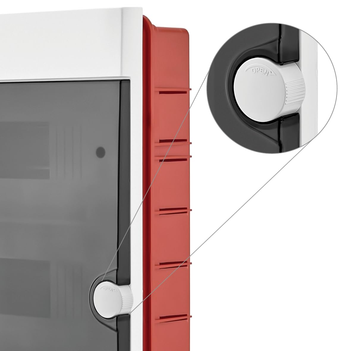 Lion Electric Armario de 2 filas, caja de fusibles de 24 módulos, color blanco, para interruptor de instalación eléctrica IP40, caja de distribución con riel y puerta transparente para todos los