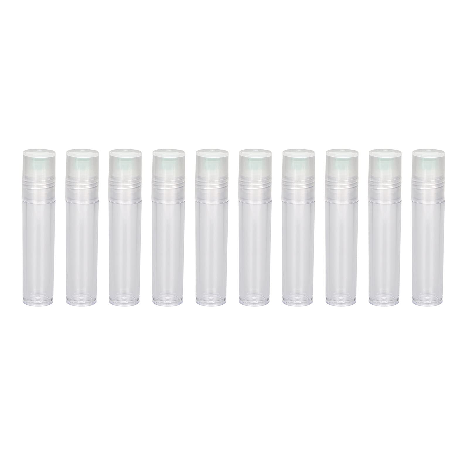 10 botellas de 7 ml roll-on de plástico, portátiles, vacías, rellenables, perfume, aceite esencial, roll-on