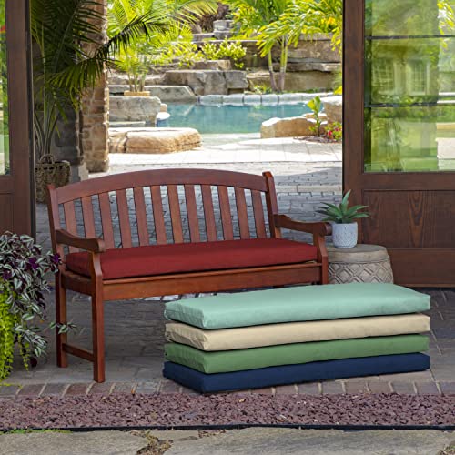 Image of Arden Outdoor Bench Cushion, 46 x 17, Rain-Proof, Fade Resistant Ruby Red Leala