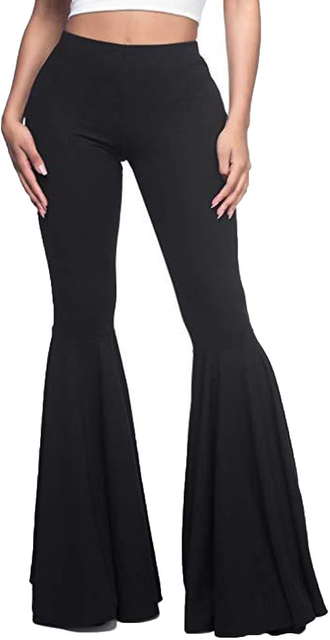 Flare Pants Solid Color Fashion Pleated 