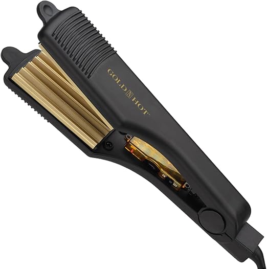 Gold N Hot Professional Ceramic 2a  Hair Crimper Iron, 2 Inch (Pack of 1)