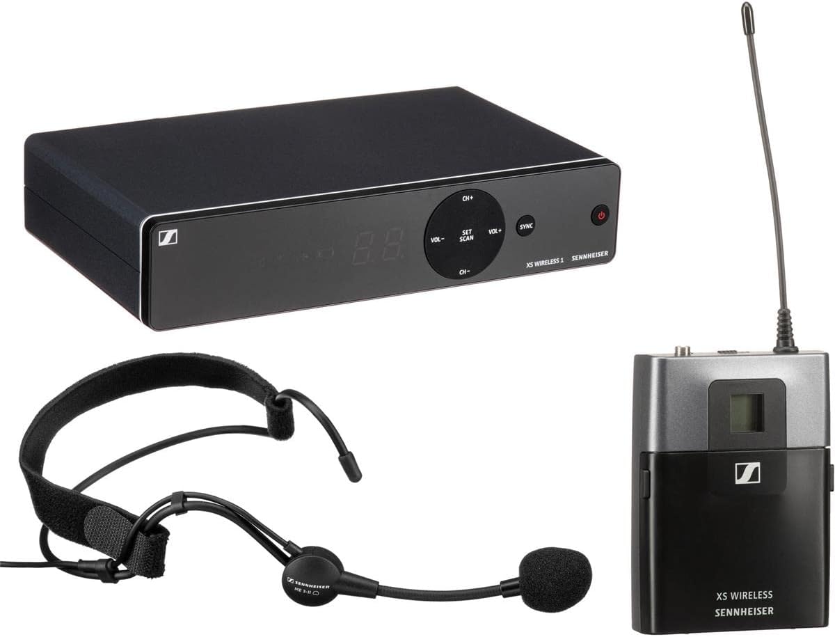 Sennheiser XSW 1-ME3-A Wireless Headmic Set, A Range 548-572 MHz,Black