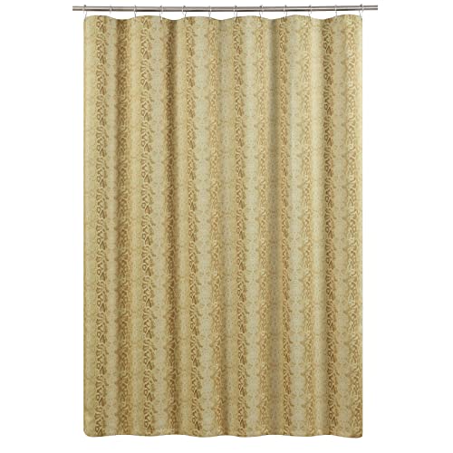 Bestripes Long Shower Curtain Gold Shower Curtains For Bathroom Snakeskin Printed Soft Fabric Waterproof Bath Curtains, Wrinkle Free, Machine Washable, 72" W X 78" H #TOP6