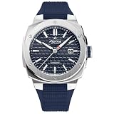 Alpina Men's Automatic Alpiner Watch, Blue Rubber Strap, Blue Dial, Date Style: AL-525N4AE6
