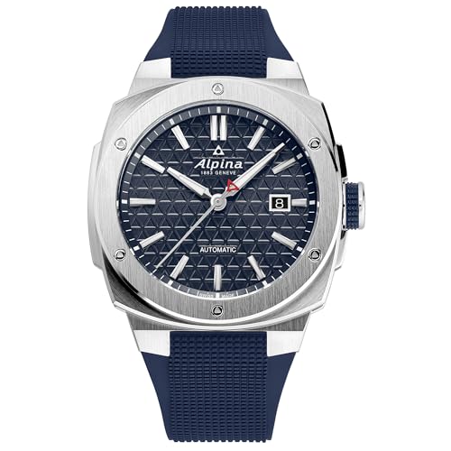 Alpina Men's Automatic Alpiner Watch, Blue Rubber Strap, Blue Dial, Date Style: AL-525N4AE6 by Alpina - Used condition - US$1449.97