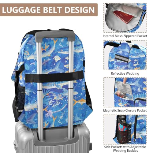 Mochila para portátiles de 17.5 pulgadas Barracuda azul crema universidad y negocios 4