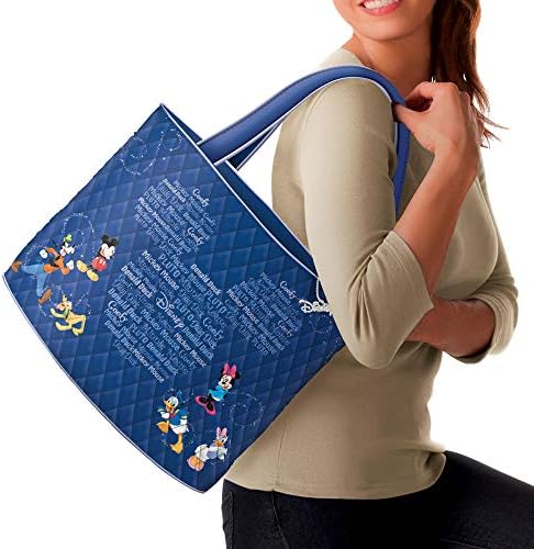 'Forever Disney Friends' Tote Bag  Officially licensed Mickey Mouse tote bag with Disney art on both sides and a 'Disney' logo charm. Available only from The Bradford Exchange!