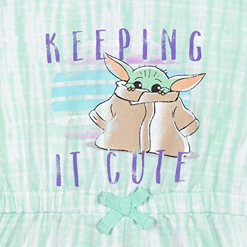 Star Wars The Mandalorian The Child Little Girls French Terry Sleeveless Romper Green 6-6X #TOP6
