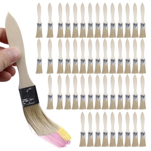 VEGOATY Juego de 100 pinceles de pintura con mango de madera: de de 23 mm con de madera