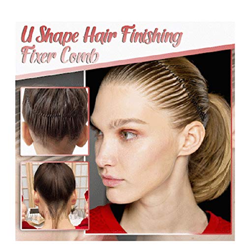 U Shape Hair Finishing Fixer Comb Hair Pin U Shape Wavy Comb Clips Bobby Pins Mini Bangs Holder Styling Tool Women And Girls Hairstyle Hair Accessories-4 Pcs #TOP3