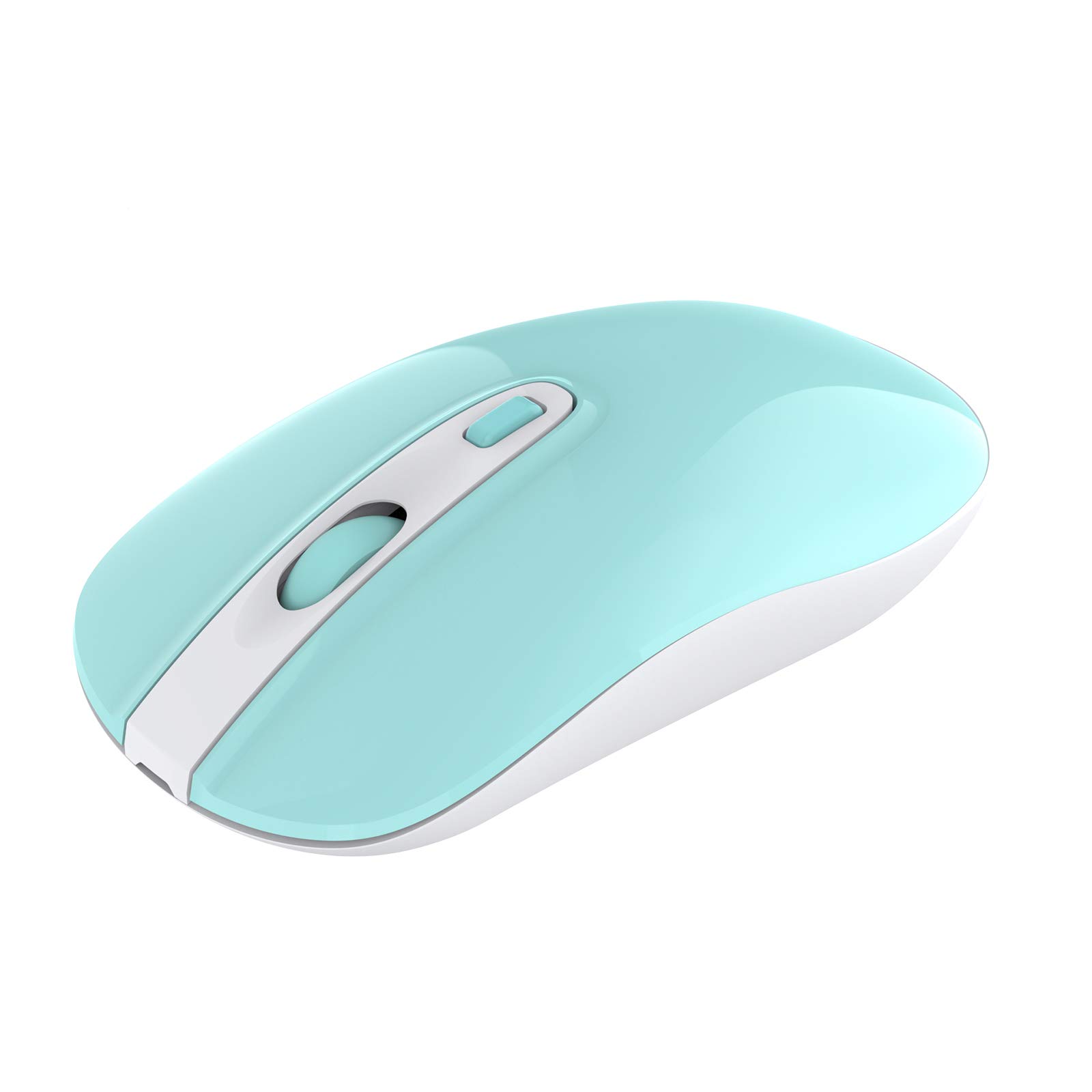 cimetech Wiederaufladbare Kabellose Maus, Kabellose Ergonomische Maus mit USB Nano Empfänger, 800/1200/1600 DPI, Leise Funkmaus für Windows/Mabook/Linux