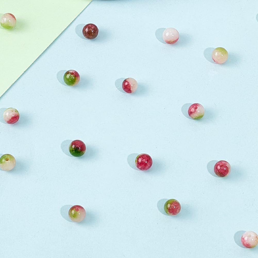 1 Box 1 Strands About 63Pcs Pink Tourmaline Beads 6mm Tourmaline Gemstone Beads Bulk Loose Crystal Small Round Natural Watermelon Color Spacers for Jewelry Making Findings Bracelet DIY Craft - Image 7