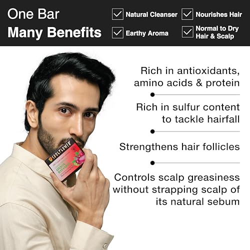 Image of Soulflower Conditioning Onion Ratanjot Hair Cleansing Bar, 150 g