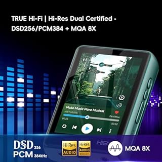 HiBy R3 PRO II MP3 Music Player - Qobuz/Tidal Support, MQA 8X Decoding & Native DSD256, Hi-Res Audio Certified, MP3 Player with Touch Screen & 3.5mm PO + 4.4mm BAL Dual Jacks, 2TB Expanded Memory