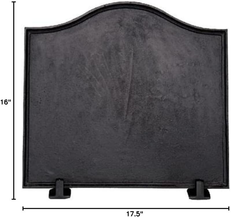 Shop Chimney Black Cast Iron Plain Fireback - 16 x 17.5 inch