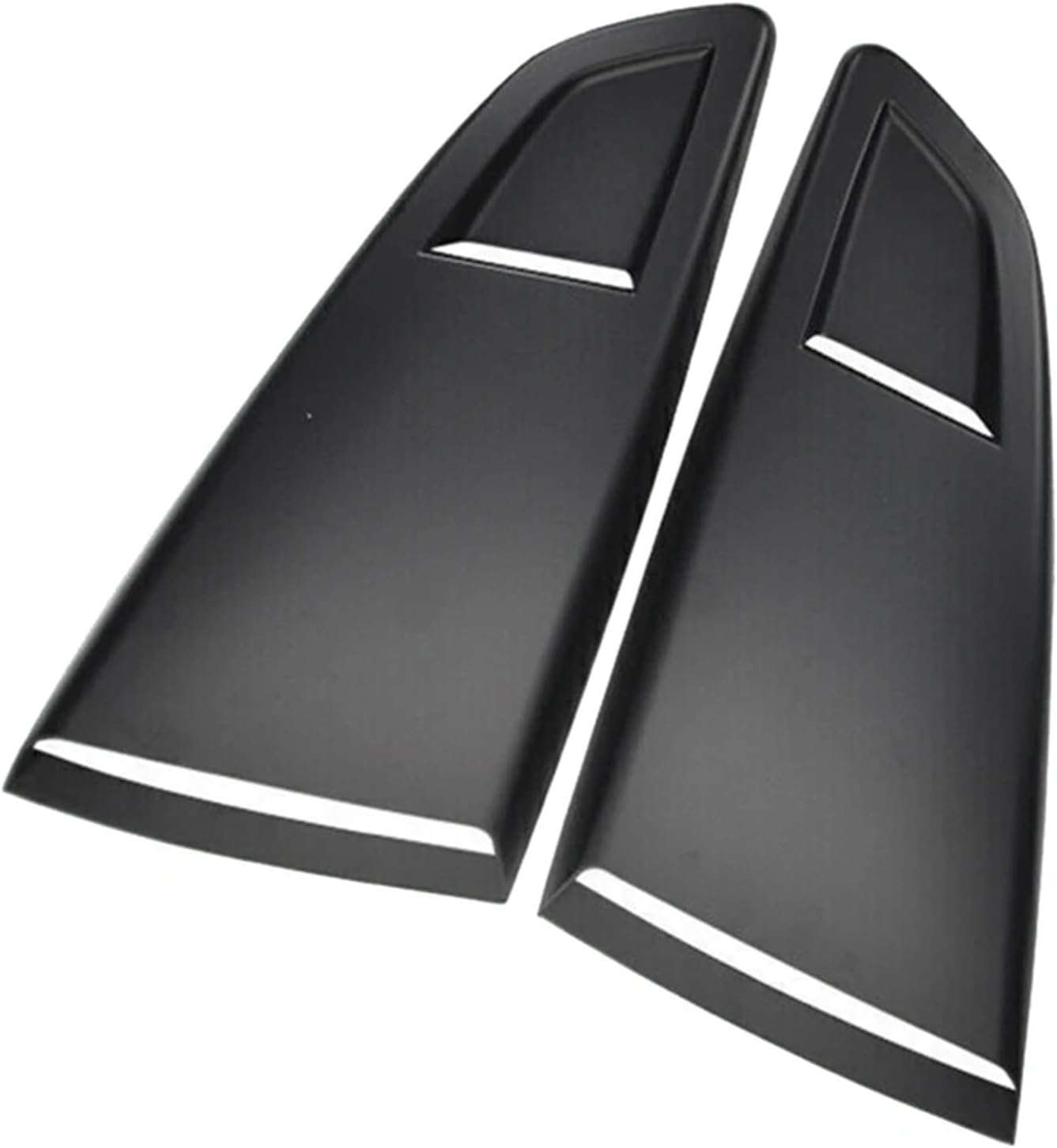 Matte Black 1/4 Rear Side Vent Quarter Window Louver Shutter Cover Trim Replacement Accessories Compatible with Ford Mustang 2015-2022