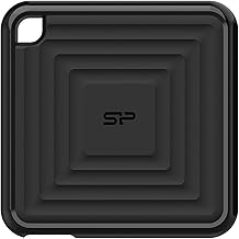 SP Silicon Power PC60 2TB Portable SSD, Up to 540MB/s, USB 3.2 Gen 2, Type-C to Type-A Cable, PC & Mac Compatible, External Solid State Drive, Pocket-Size (SU020TBPSDPC60CKIN)