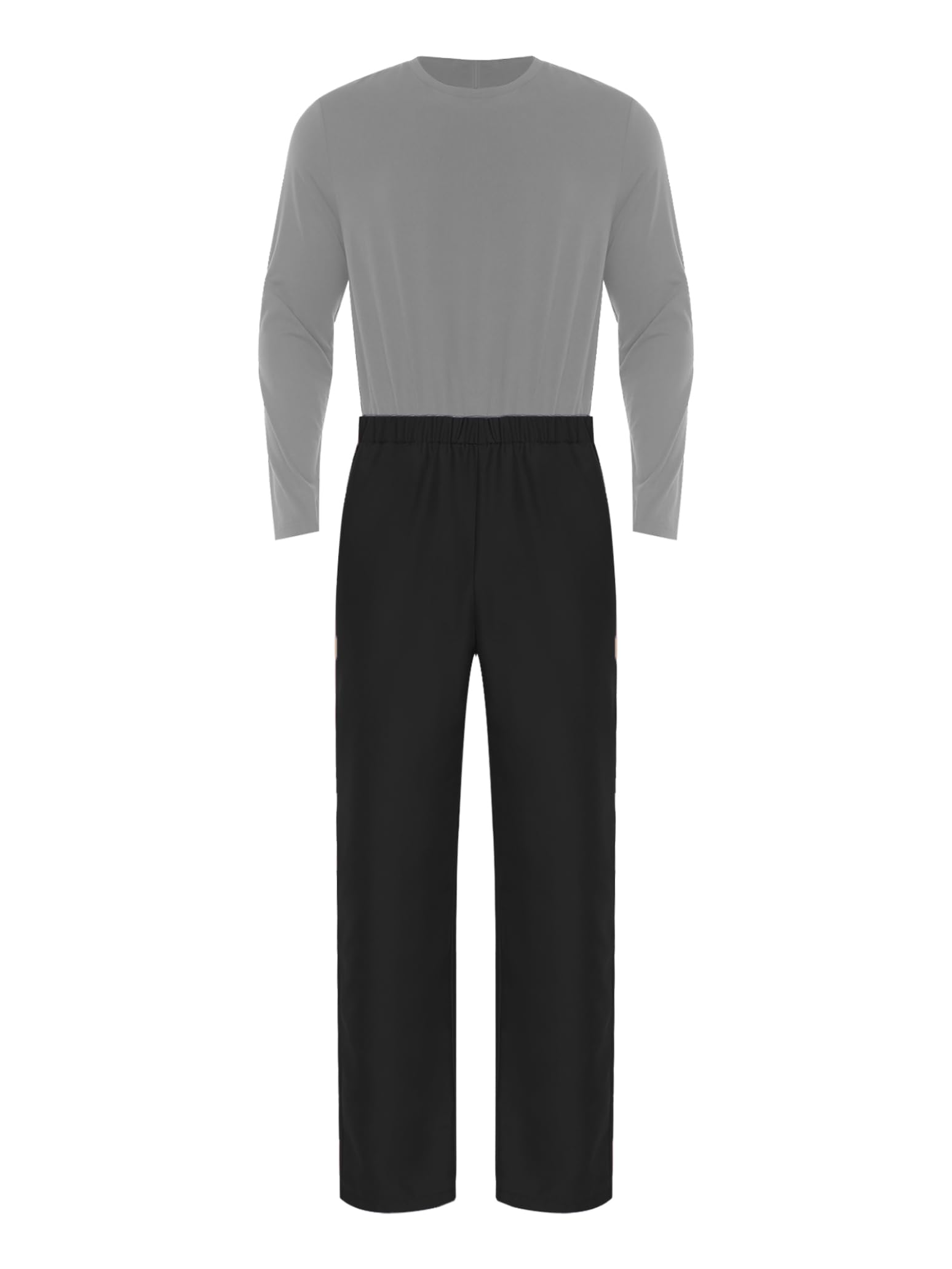 Men Alzheimer Adaptive Clothing Anti-Strip Jumpsuit with Back-Zipper for Elderly Limited Mobility