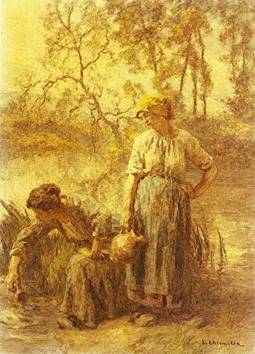 Huile sur toile Léon Augustin Lhermitte : tableau célèbres scènes rurales et paysannes