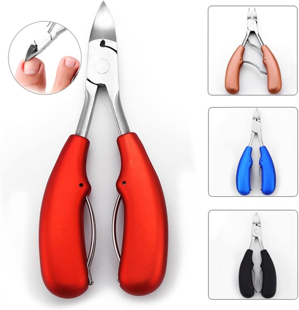 Toe Nail Clippers Nail Correction Thick Nails Ingrown Toenails Nippers Cutters Dead Skin Dirt Remover Pedicure Care Tool(Blue)