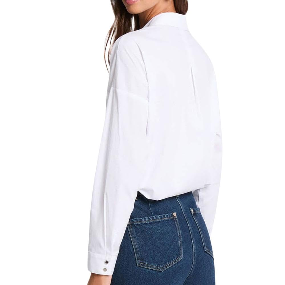 Morgan Camisa Blanco Mujer Popelín