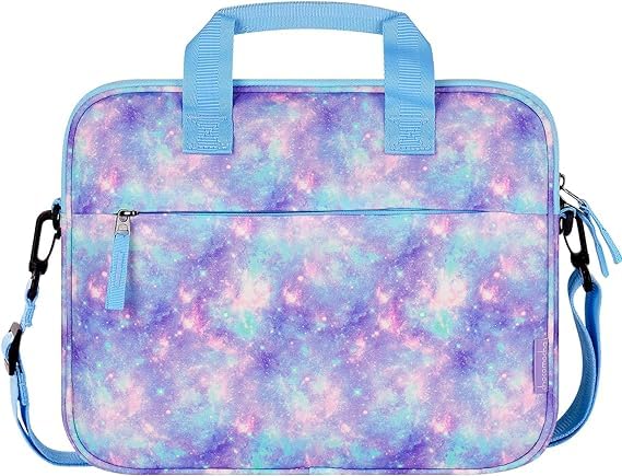 Choco Mocha 12.5 Zoll Kinder Tablet Tasche Tablet Tasche Hülle für Fire HD 10 8 Fire 10 8 iPad Kids Tablet Bag Sternenhimmel-Blau-Lila