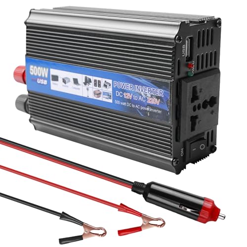 Behogan Inverter da 500 W, DC 12 V a 220