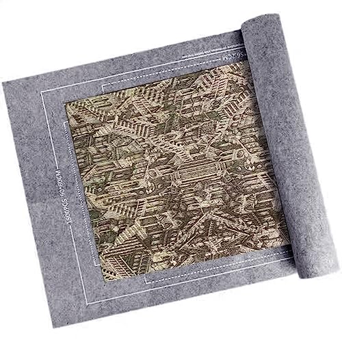 ジグソーパズルマット 専用 500 1000 1500 ピース対応 ノンスリップ パズル 保管マット 初心者 効率アップ 116*66cm（グレー）