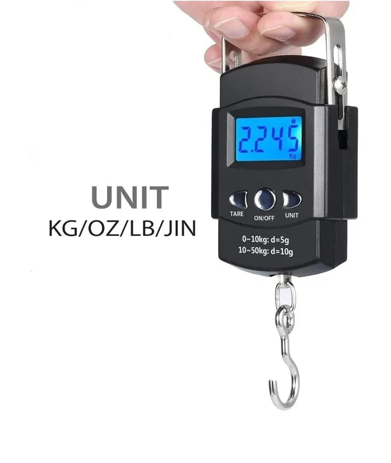 Luggage Weight Scale, 4pcs Portable 50kg Digital Hanging Scale Backlight Electronic Fishing Travel Pocket Luggage Weighing Tool,Hand Scale