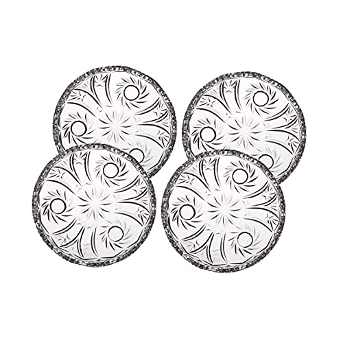Teller Kuchenteller Tortenteller aus Bleikristall 4er Set D 16cm Transparent Kristall