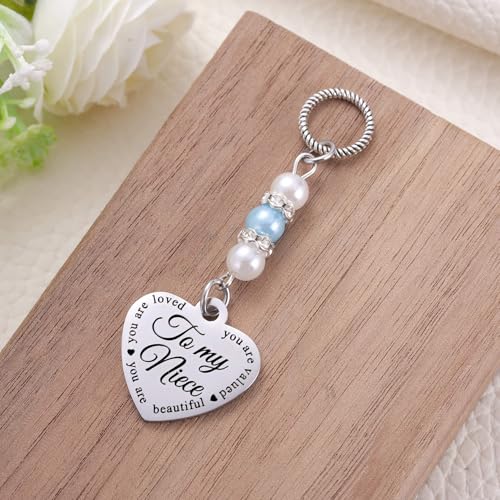 Image of MIXJOY Something Blue Gift for Bride, Wedding Day Bridal Blue Pearl Angel Wings Bouquet Garter Charm for Bride to Be
