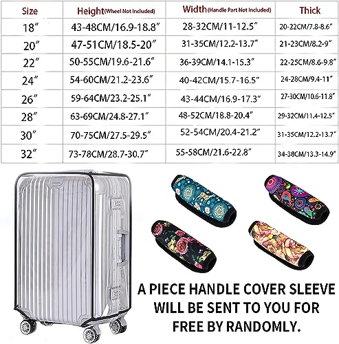 bvya Luggage Protector Suitcase Cover PVC Bag Dust Proof Travel Suitcase with A Luggage Handle Wraps By Randomly Sent2