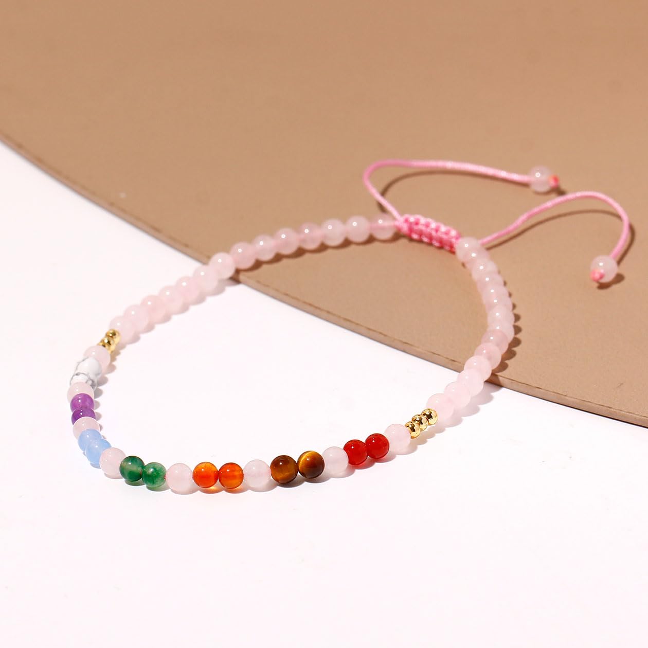 Reiki 7 Chakra Meditazione della Caviglia in Perline Yoga Braccialetti alla Caviglia Colorati per Donne bilanciano Gioielli a Piede Spiaggia Regolabili